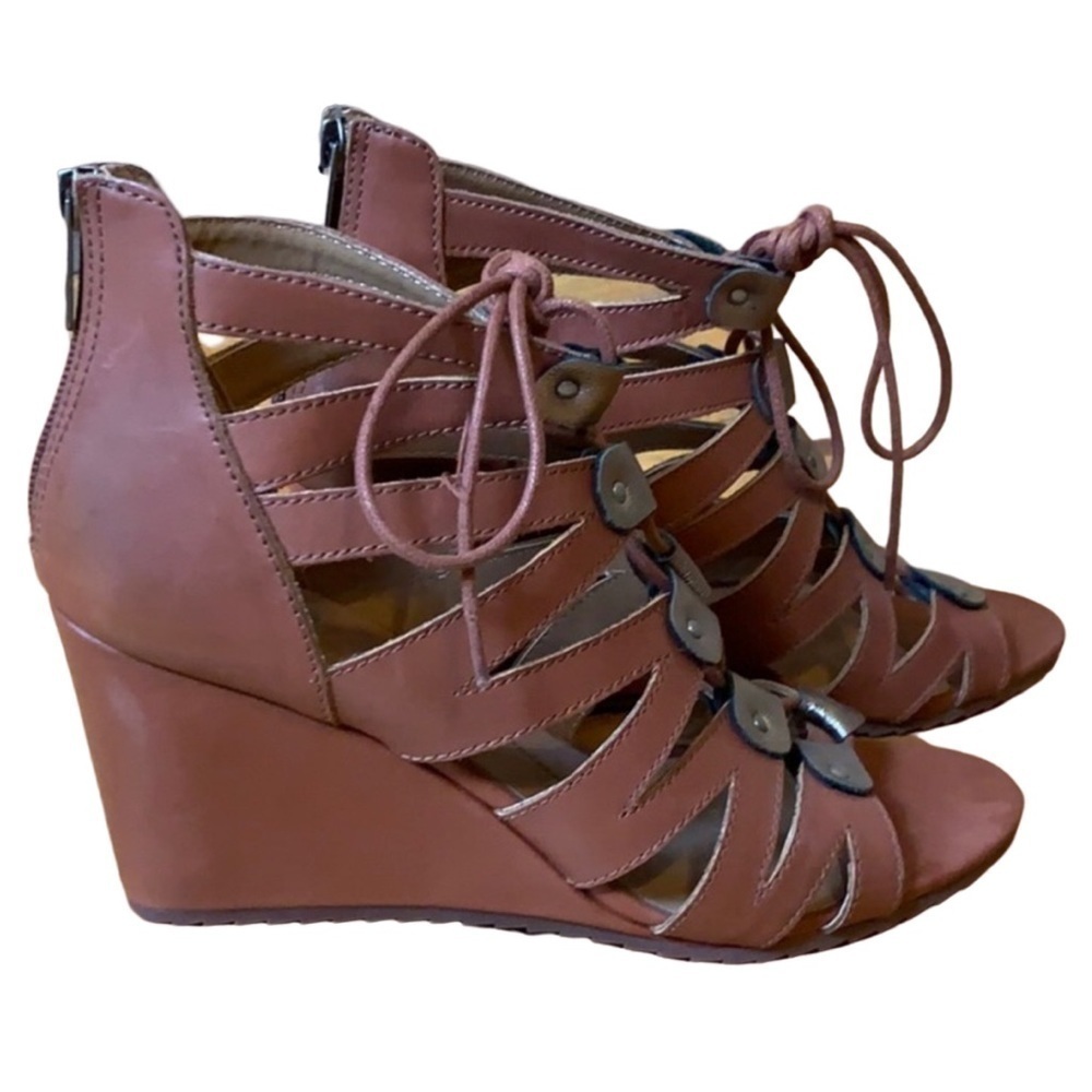 Dolce Vita Rhoda brown gladiator wedge sandals Size 10